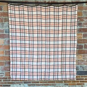 Vintage Tartan Plaid Camp Blanket 65” x 72” Pink